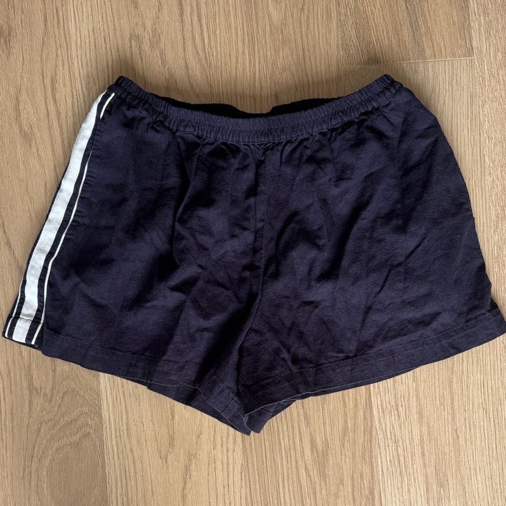 Navy linen shorts